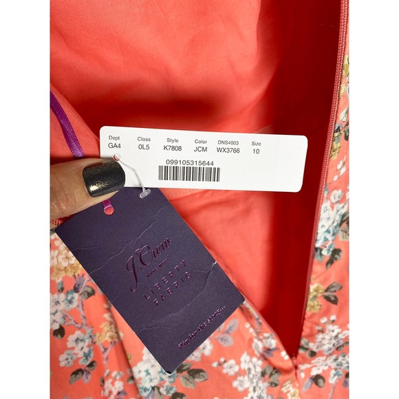 Women's J.Crew X Liberty Josephine Floral Cotton Poplin Dress Ruffle Hem NWT - Picture 12 of 15